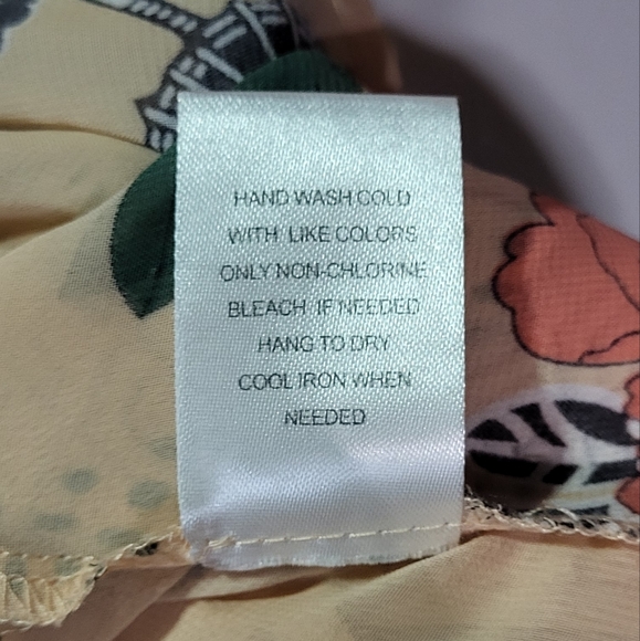 Daniel Rainn Women's Apricot Orange Boho Floral Fringe Kimono Size XS/S - Picture 7 of 7